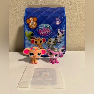 Littlest Pet Shop Series 4 G7 Pet Pairs Monkey #244 and Elephant #243